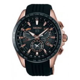 Uhrenarmband Seiko 8X53-0AC0 / SSE055J1 / R01Z011P0 Kautschuk Schwarz 22mm